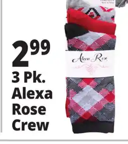 Ocean State Job Lot 3 Pk. Alexa Rose Crew Casual Socks offer
