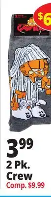 Ocean State Job Lot Men's Novelty Crew Socks 2 Pack offer
