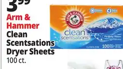 Ocean State Job Lot Arm & Hammer Clean Scentsations Purifying Waters Scented Fabric Softener Sheets 100 Count offer