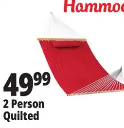 Ocean State Job Lot Quilted 2-Person Hammock Red offer