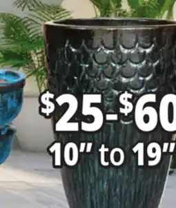 Ocean State Job Lot Outdoor Glazed Ceramic Planters 10 to 19 offer