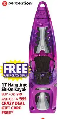 Ocean State Job Lot Perception Hangtime 11.0 Recreational Kayak Deja Vu offer