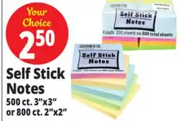 Ocean State Job Lot Self Stick Notes 4-Count offer