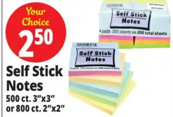Ocean State Job Lot Self Stick Notes 4-Count offer