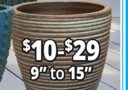 Ocean State Job Lot 9 to 15 Outdoor Glazed Ceramic Planters offer