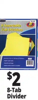 Ocean State Job Lot Premiere Insertable Tab Dividers 8-Count offer