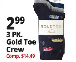 Ocean State Job Lot Gold Toe Boys Crew Socks 3 Pair offer