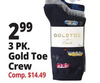 Ocean State Job Lot Gold Toe Boys Crew Socks 3 Pair offer