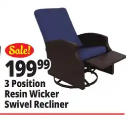 Ocean State Job Lot 3 Position Swivel Recliner Chair offer