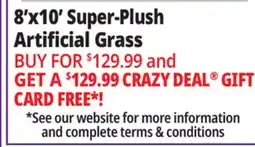 Ocean State Job Lot Super Plush Artificial Grass Rug 8' x 10' offer
