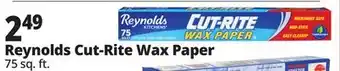 Ocean State Job Lot Reynolds Kitchens Cut-Rite Wax Paper 75 sq ft offer