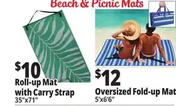 Ocean State Job Lot Roll Up Beach Mats offer
