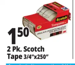 Ocean State Job Lot Scotch Transparent Tape 2-Count offer
