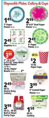 Ocean State Job Lot Disposable Plates, Cutlery & Cups offer