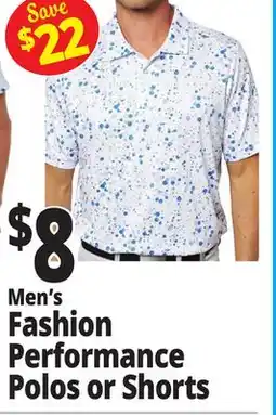 Ocean State Job Lot Men's Fashion Performance Polos or Shorts offer