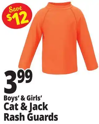 Ocean State Job Lot Boys' & Girls' Cat & Jack Rash Guards offer