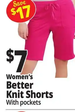 Ocean State Job Lot Women's Better Knit Shorts With pockets offer