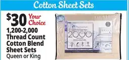 Ocean State Job Lot 1,200-2,000 Thread Count Count Cotton Blend Sheet Sets offer