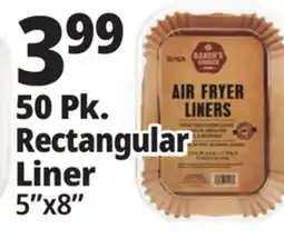Ocean State Job Lot Baker's Choice Rectangle Air Fryer Liners 50 Count offer