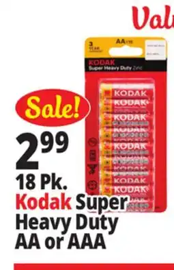 Ocean State Job Lot 18 Pk. Kodak Super Heavy Duty AA or AAA offer