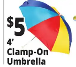 Ocean State Job Lot Clamp-On Beach Umbrella 4' offer
