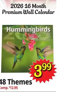 Ocean State Job Lot 2026 16 Month Premium Wall Calendar 48 Themes offer