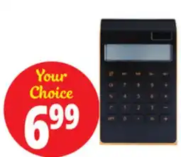 Ocean State Job Lot School Supplies Solar Powered 10-Digit Slim Desktop Calculator with Battery for Backup offer
