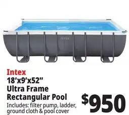 Ocean State Job Lot Intex 18' x 9' x 52 Ultra Frame Pool Set offer