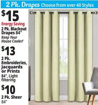 Ocean State Job Lot Drapes offer