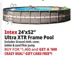 Ocean State Job Lot Intex 24' x 12' x 52 Ultra XTR Frame Rectangular Pool Set with Sand Filter Pump offer