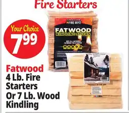 Ocean State Job Lot Fatwood 4Lb. Fire Starters or 7Lb. Wood Kindling offer