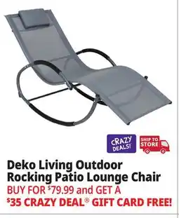 Ocean State Job Lot Deko Living Rocking Patio Lounge Chair Gray offer