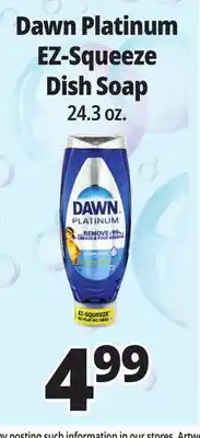 Ocean State Job Lot Dawn Platinum EZ-Squeeze Dish Soap offer