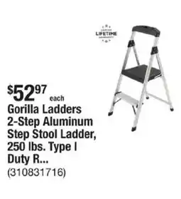 The Home Depot Gorilla Ladders 2-Step Aluminum Step Stool Ladder, 250 lbs. Type I Duty R... offer
