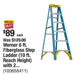 The Home Depot Werner Fiberglass Step Ladder (10 ft. Reach Height) offer