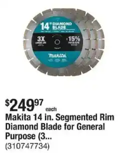 The Home Depot Makita Segmented Rim Diamond Blade for General Purpose (3... offer