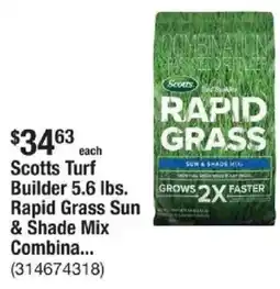 The Home Depot Scotts Turf builder 5.6 lbs. rapid grass sun & shade mix combina... offer