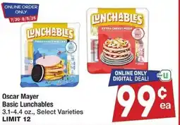 Albertsons Oscar mayer basic lunchables offer