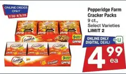 Albertsons Pepperidge farm cracker packs offer