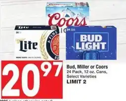 Albertsons Bud, Miller or Coors offer