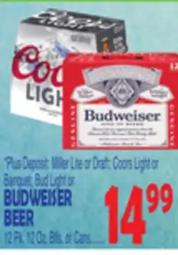 Bravo Supermarkets BUDWEISER BEER offer