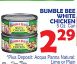 Bravo Supermarkets BUMBLE BEE WHITE CHICKEN offer
