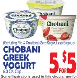 Bravo Supermarkets CHOBANI GREEK YOGURT offer