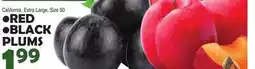 Bravo Supermarkets RED, BLACK PLUMS offer