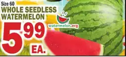 Bravo Supermarkets WHOLE SEEDLESS WATERMELON offer