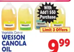Bravo Supermarkets WESSON CANOLA OIL offer
