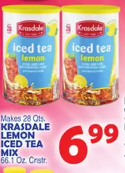 Bravo Supermarkets KRASDALE LEMON ICED TEA MIX offer