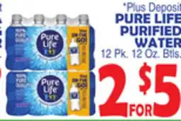 Bravo Supermarkets PURE LIFE PURIFIED WATER offer