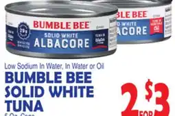 Bravo Supermarkets BUMBLE BEE SOLID WHITE TUNA offer