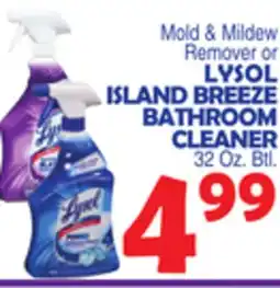 Bravo Supermarkets LYSOL ISLAND BREEZE BATHROOM CLEANER offer